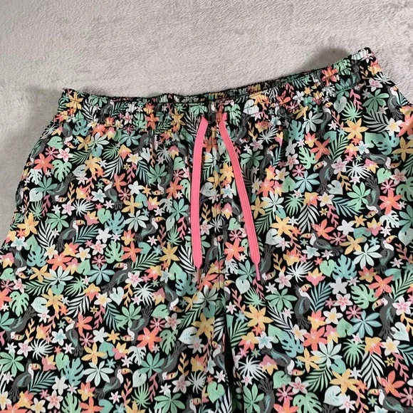 Chubbies‎ Shorts Mens 2XL Black Tropical Floral Swim Trunks Drawstring Lined - Picture 2 of 11